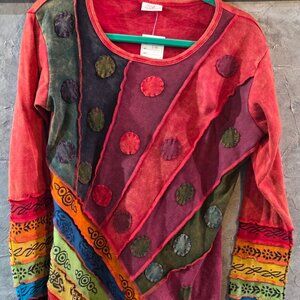Greater Good Colorful Cotton Long Sleeve Top